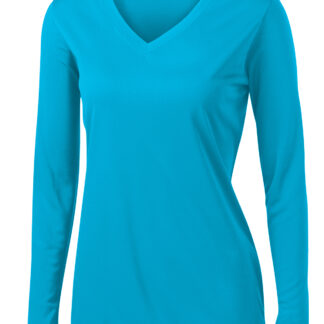 Sport-Tek Ladies Long-sleeve V-neck Tee